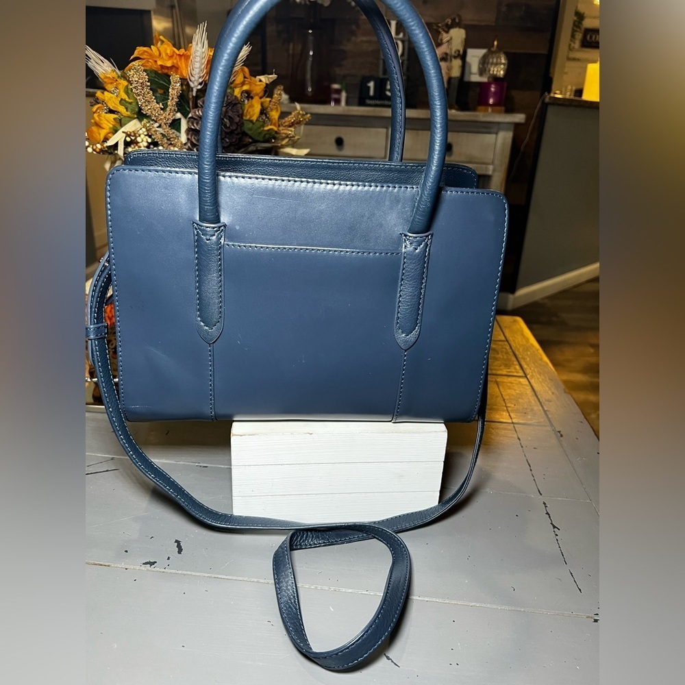 Radley London Navy Blue Leather Handbag - Picture 4 of 16